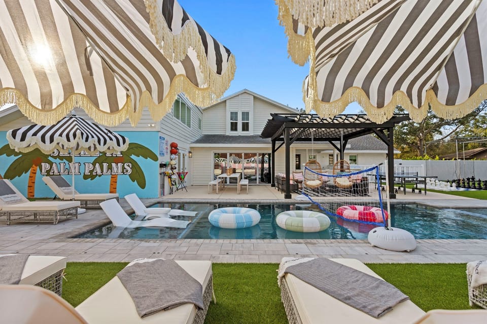 Sparkling heated pool designed for year-round enjoyment