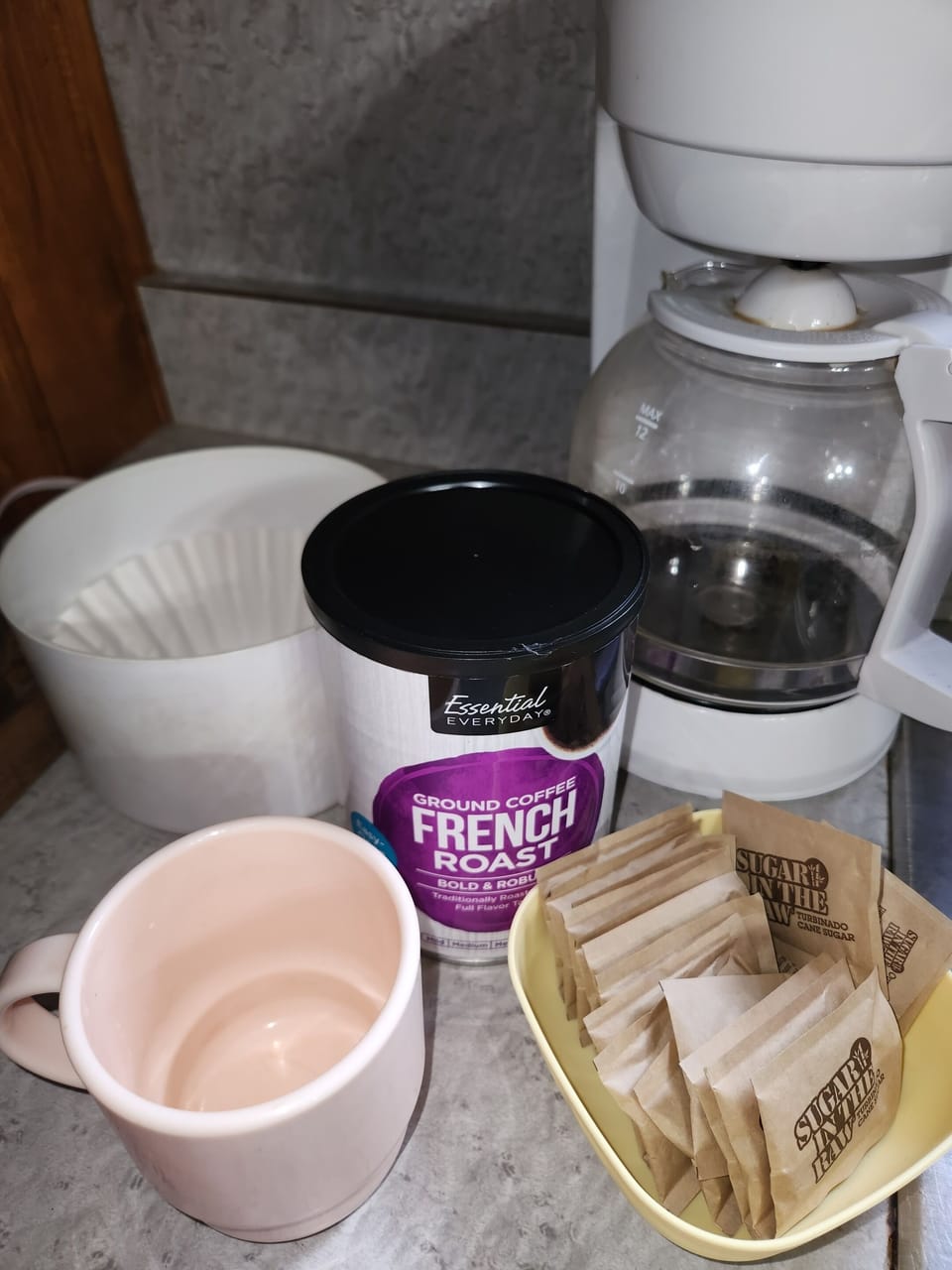 Put up a pot of coffee. Complimentary.