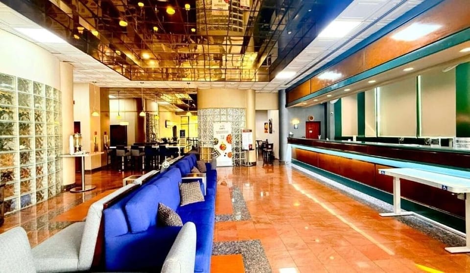 Arrive with ease at a spacious lobby and reception area.