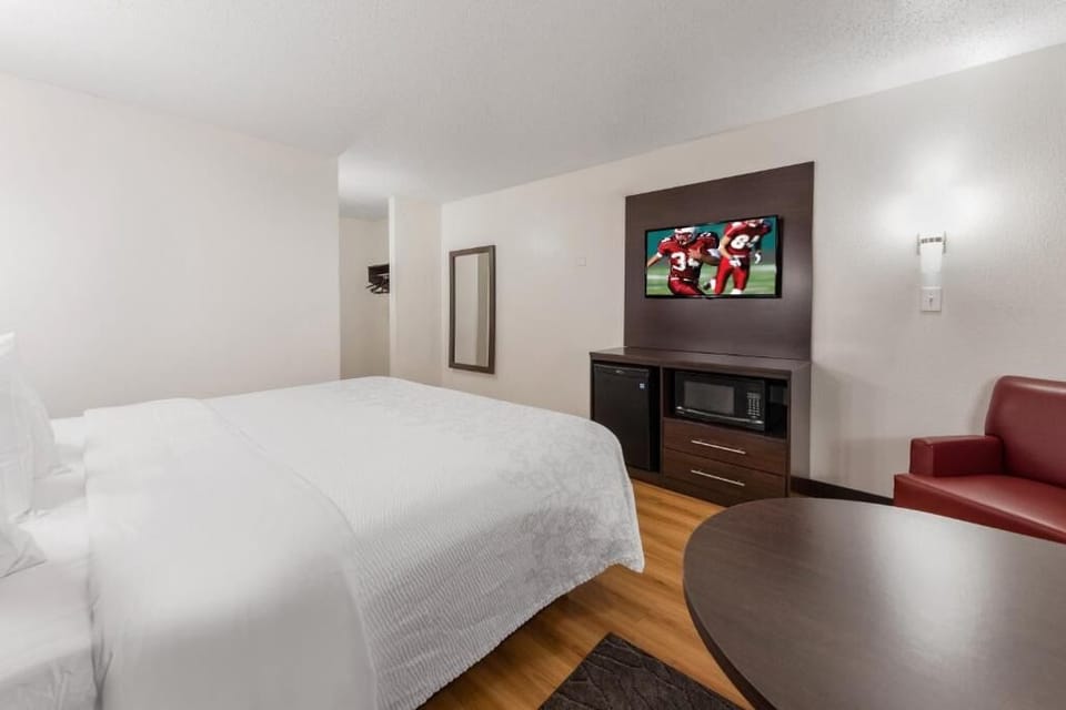 Kick back in bed and enjoy entertainment with in-room convenience.