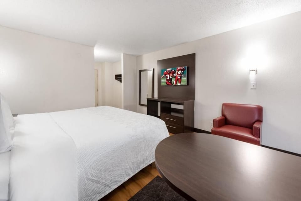 Enjoy an easy evening with TV, microwave, and mini fridge nearby.