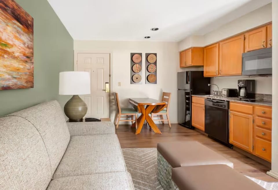Stretch out and relax in the bright living space.