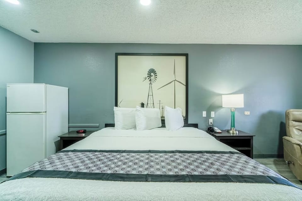 Sink into crisp linens for a peaceful night’s sleep.