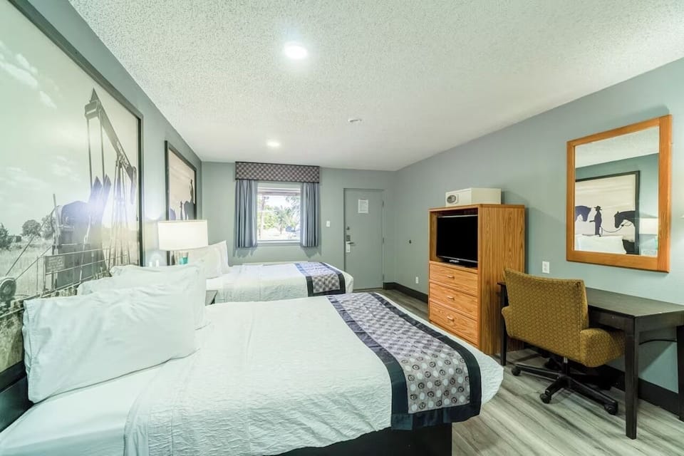 Settle in with a dedicated desk and easy in-room downtime.
