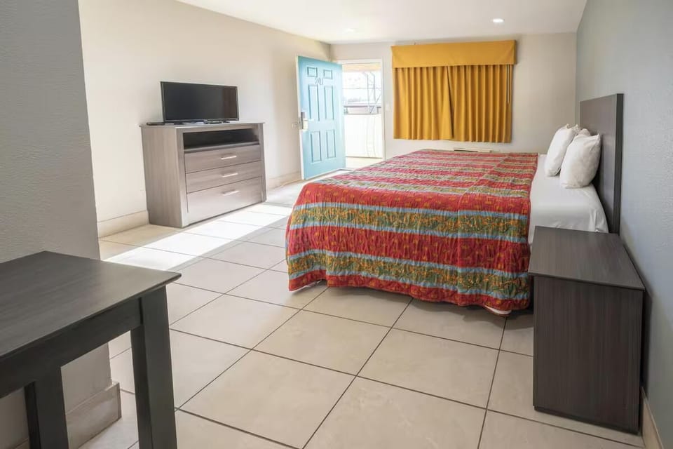 Wake up to bright mornings and an easy in-room setup.