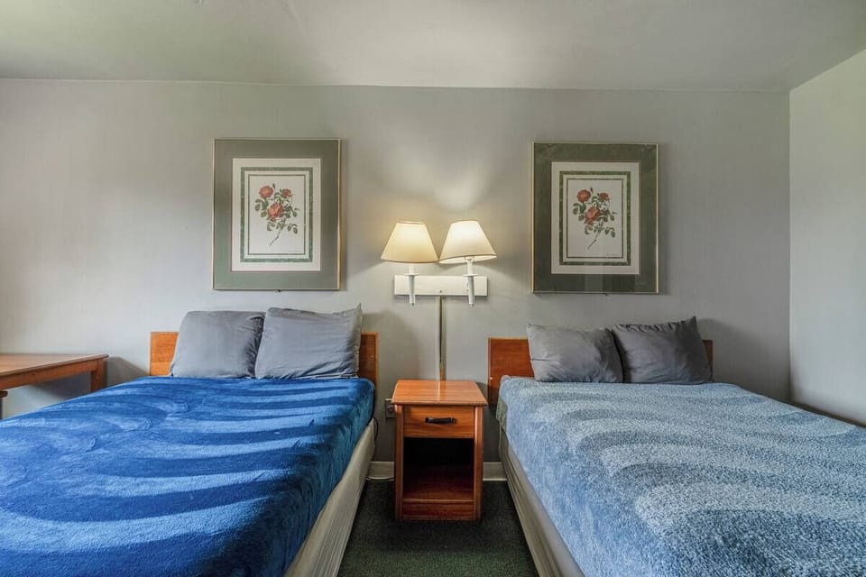 Sink into plush bedding for a cozy, quiet night.