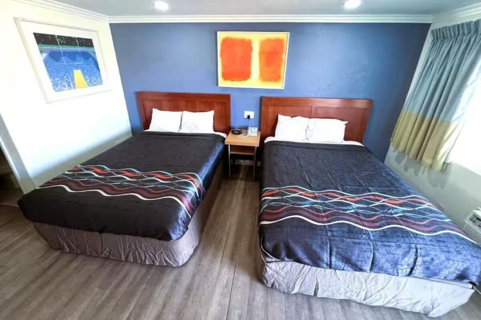 Settle in for a restful night in bright, cozy beds.