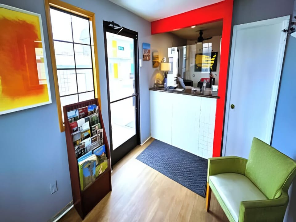 Step inside and feel the bright, friendly front-desk welcome.