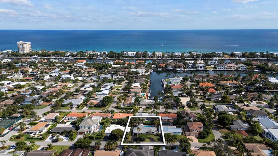 Aerial view of property