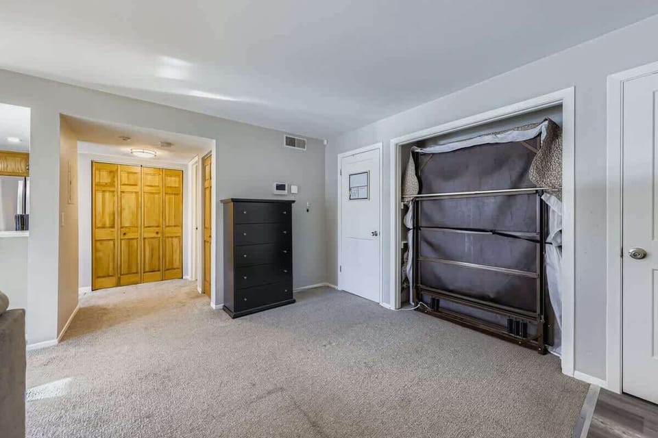 Folds up into the wall when not in use, freeing up floor space for other activities