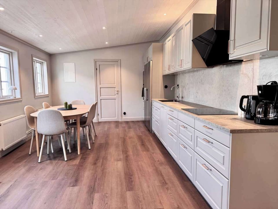 View of the kitchen.