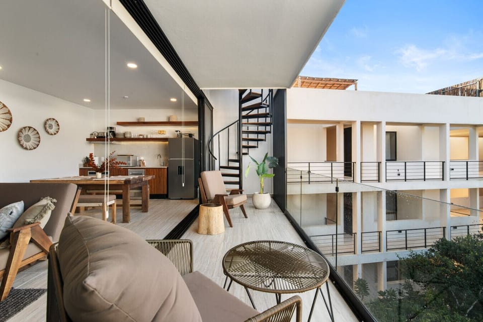 Private Walk Out Balcony/Terrace with Seating