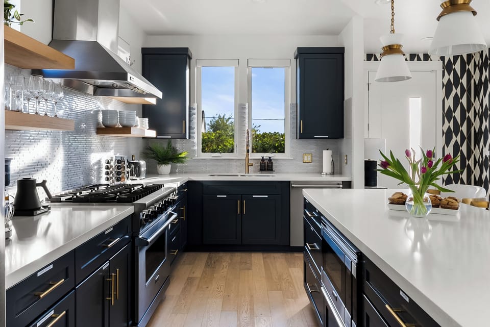 Spacious and stylish - a gourmet kitchen that makes cooking feel effortless.