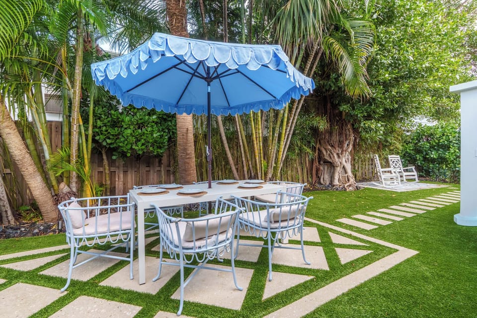 Dine alfresco in your private oasis—the perfect spot for morning coffee or sunset cocktails.