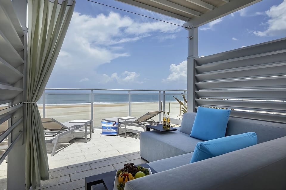 Lounge with ocean breezes on your private seaside terrace.