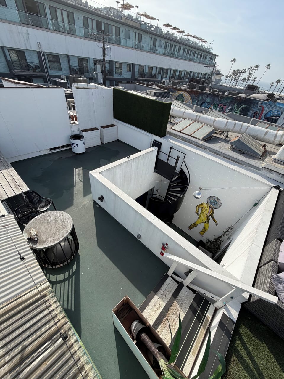Rooftop view to Hotel Erwin