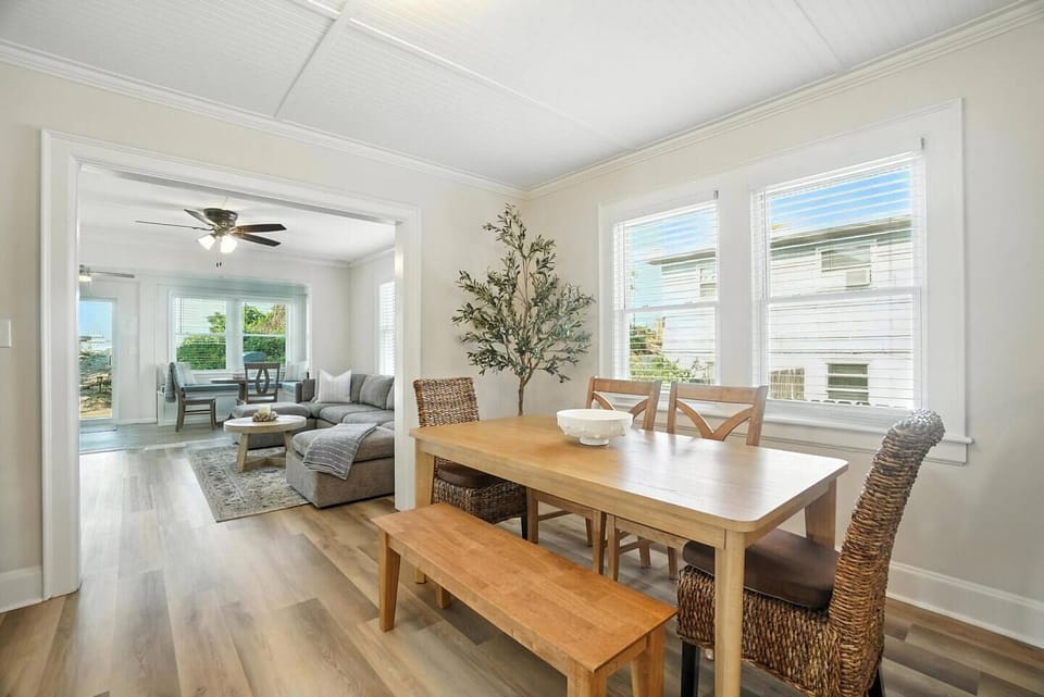 Share meals in this bright dining space before heading out to explore.