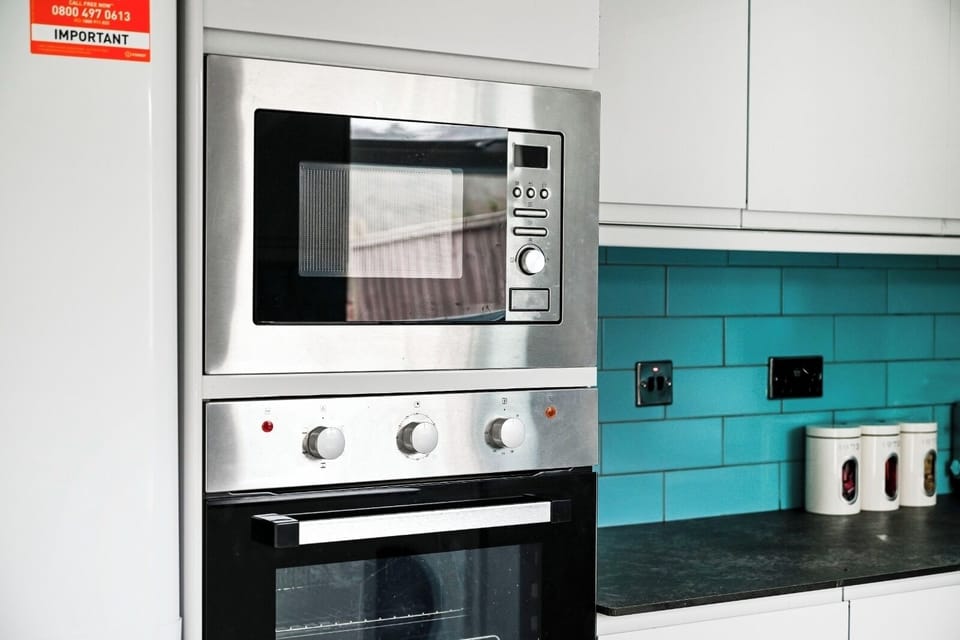 Modern setup with essential appliances included