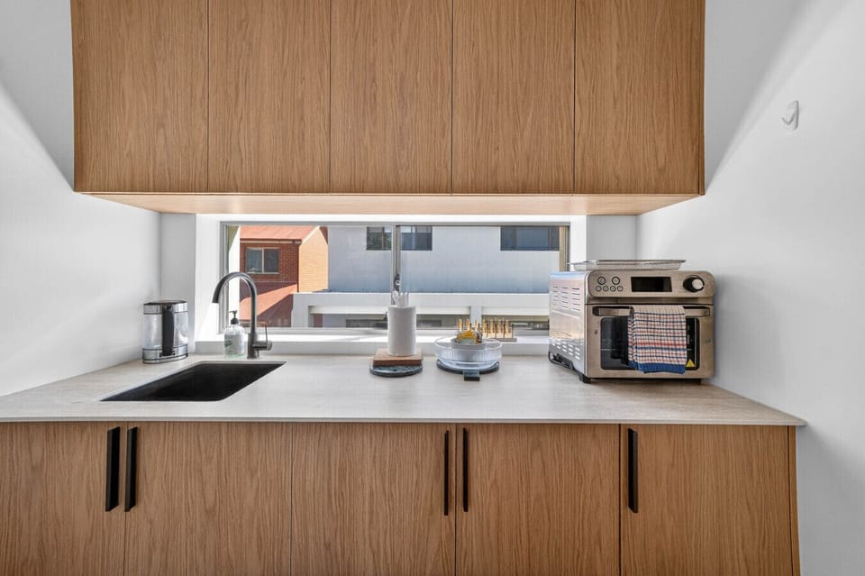 Modern kitchenette with basic amenities