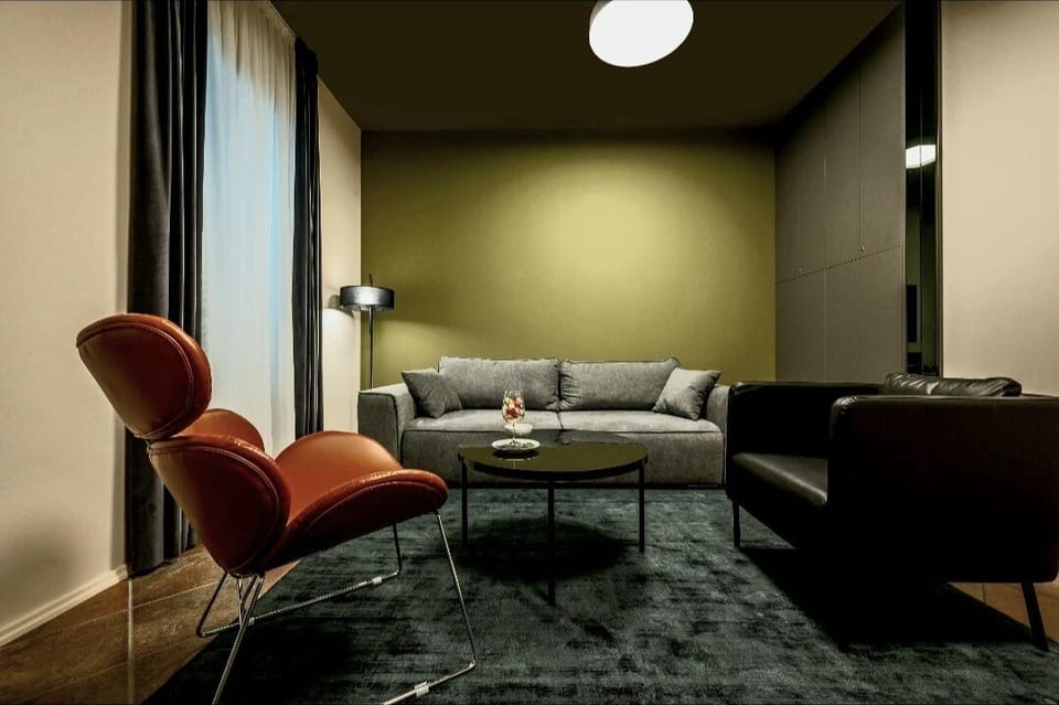 Modern, air-conditioned living area.