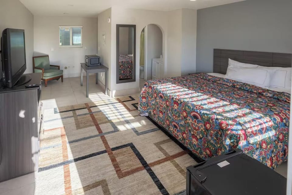 Stretch out in sunlit comfort with extra space to unpack.