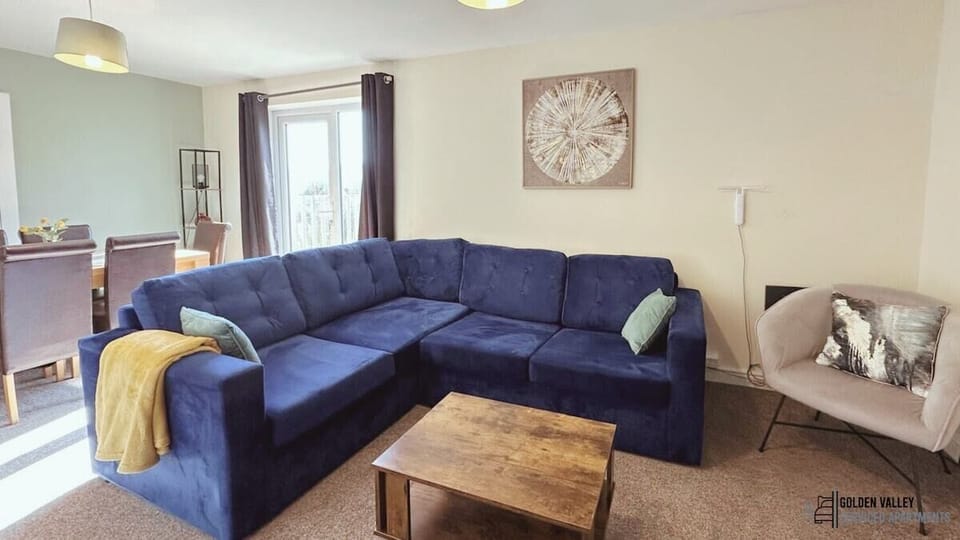 Living room with double sofa bed