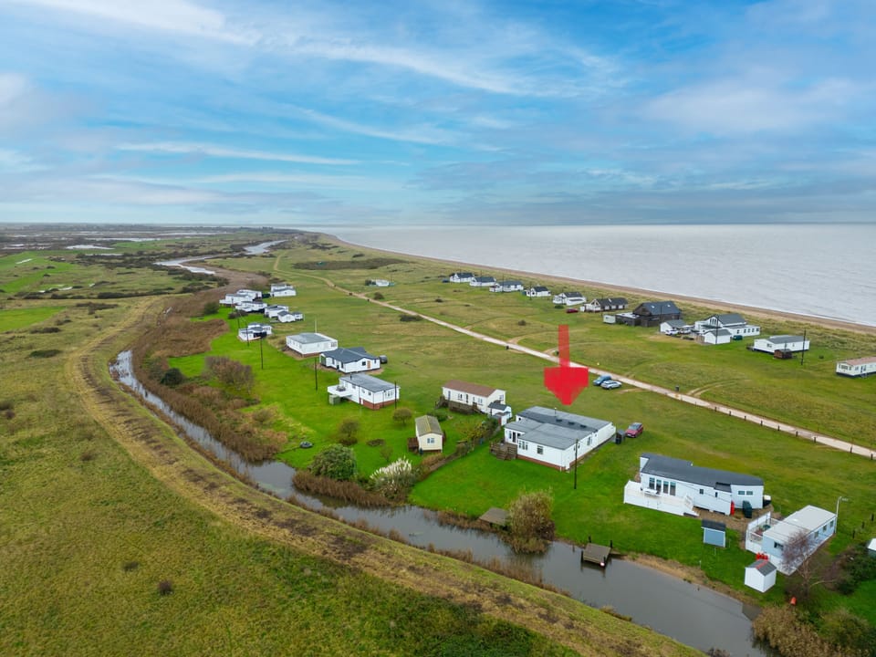 aerial of south beach and sea