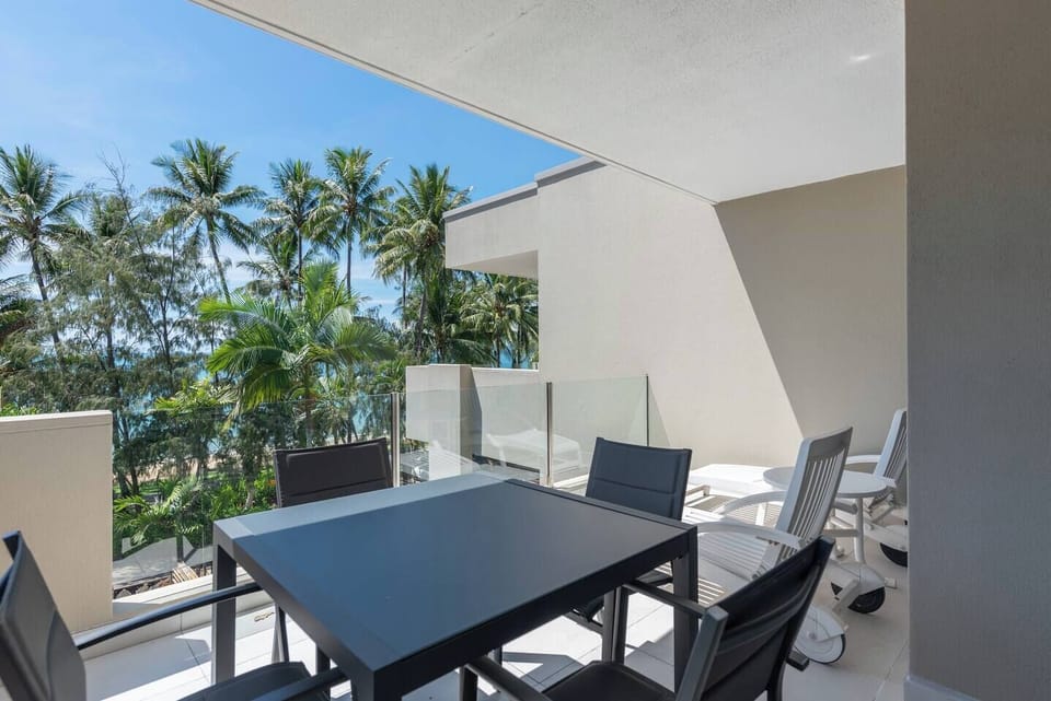Your private balcony boasts ocean views with ample space to dine alfresco or lie out and soak up the sun's rays.
