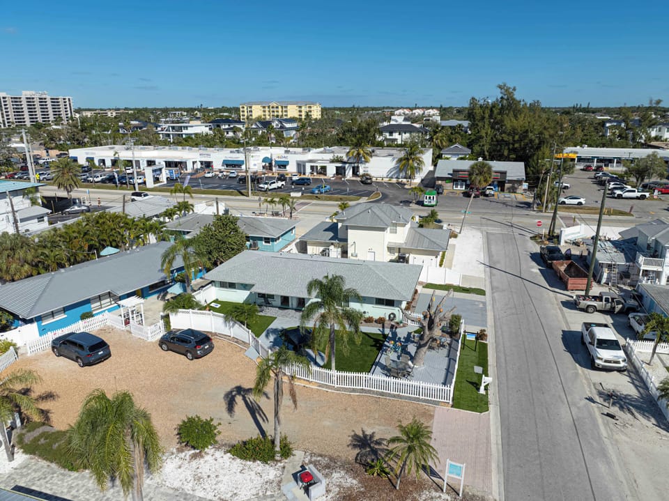 Aerial Views of Sun and Sea as it relates to walking to beach and Captain Curt Village.