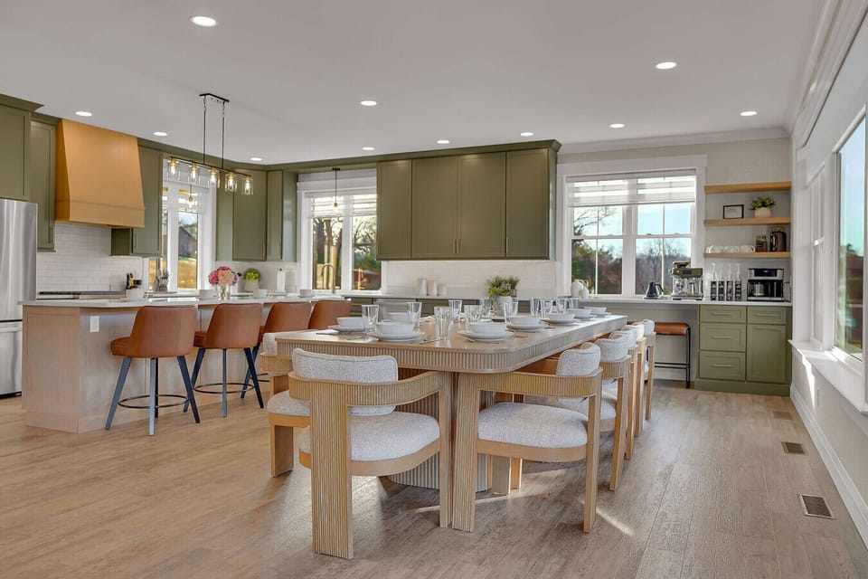 Fully Stocked Kitchen - Open Floor Plan with dining room, living room, and office space