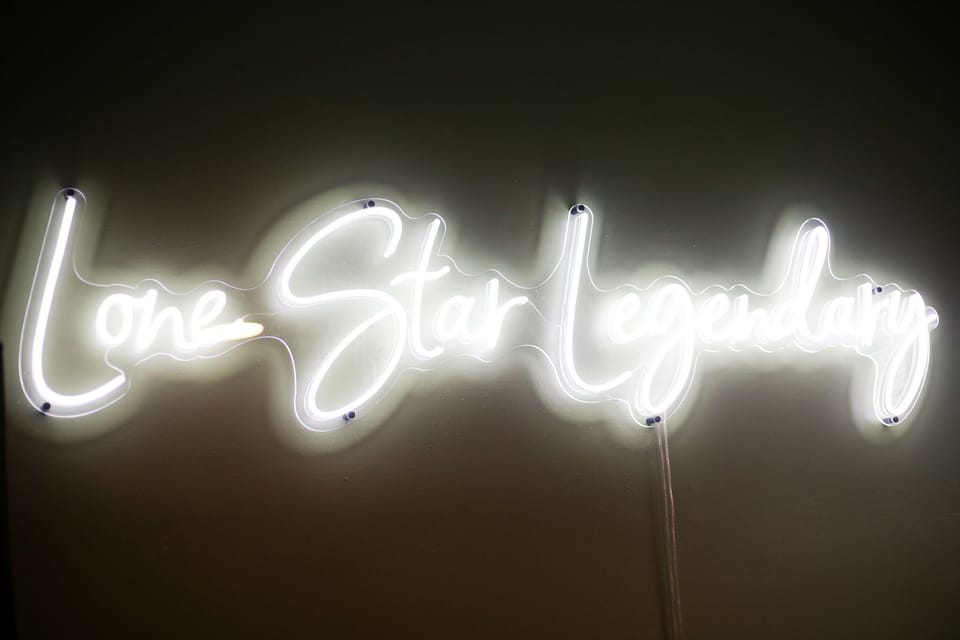 Add some Texas flair to your space with the iconic Lone Star Legendary neon light, bringing bold style and energy to the game room.