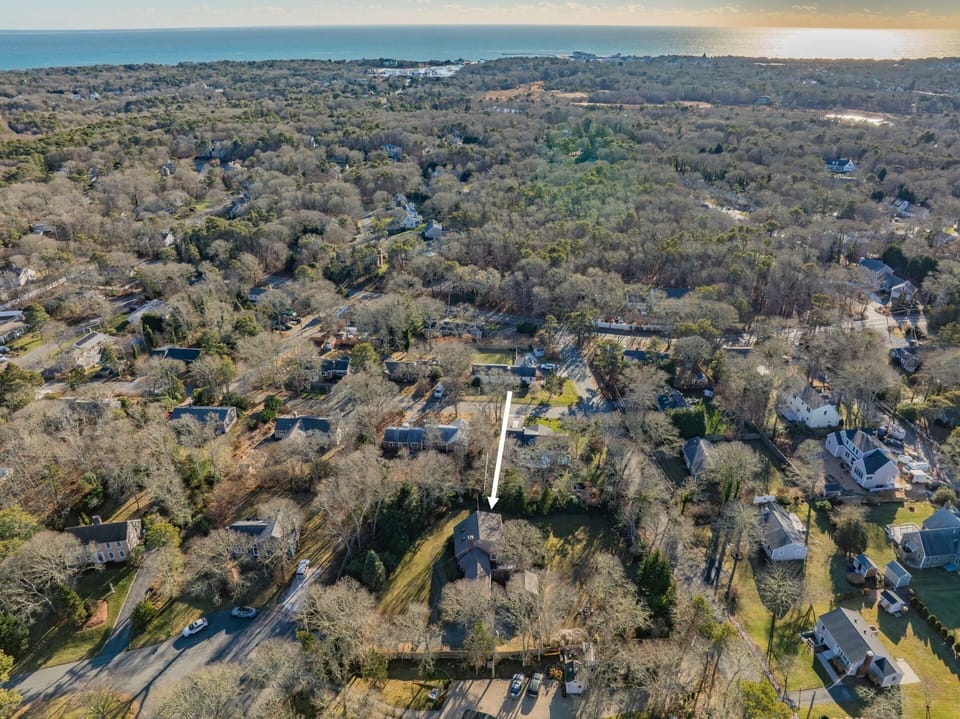 Aerial of the property and surrounding area