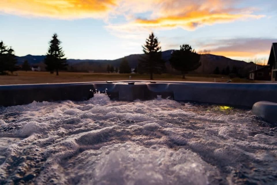 Enjoy soaking in the hot tub