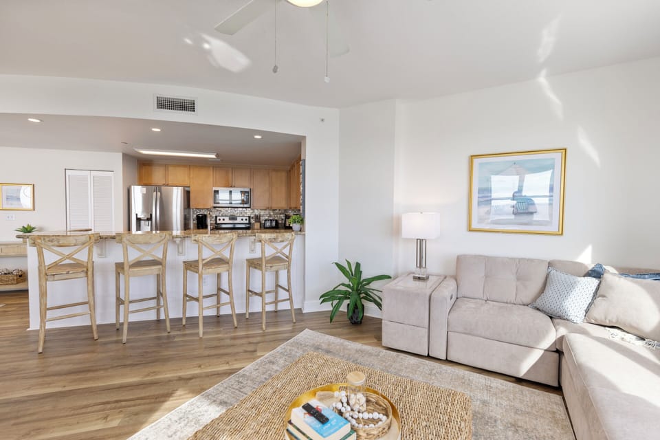 Relax in your bright, open-concept space where coastal elegance meets modern comfort—perfect for memorable vacation moments.