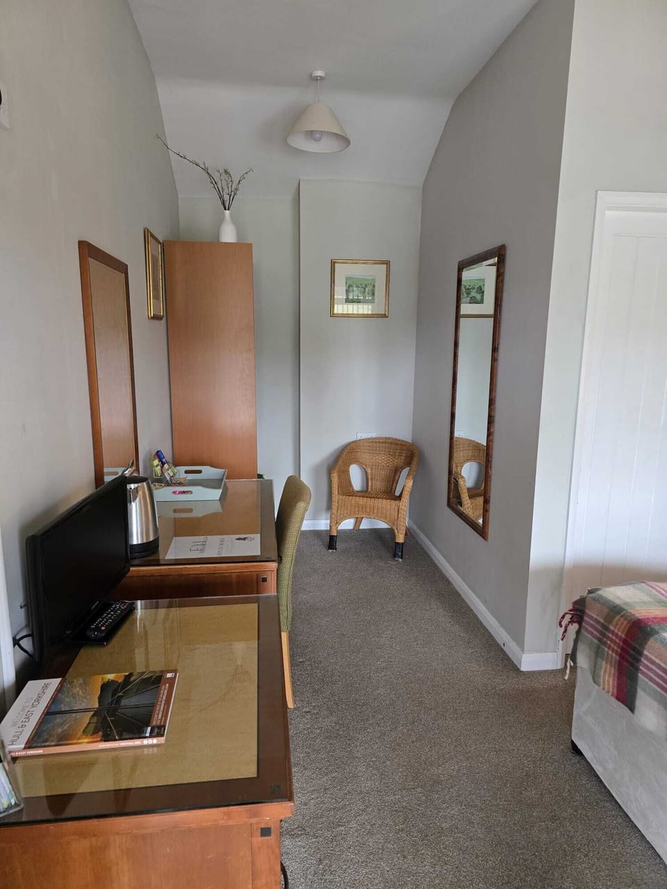 Seating are and wardrobe