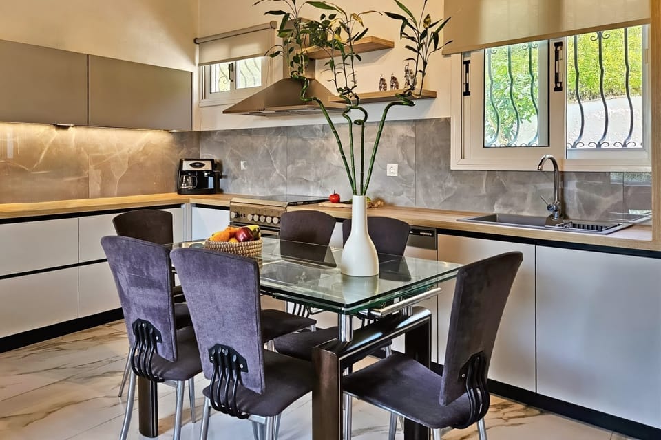 Stylish kitchen setup combining functionality and clean design