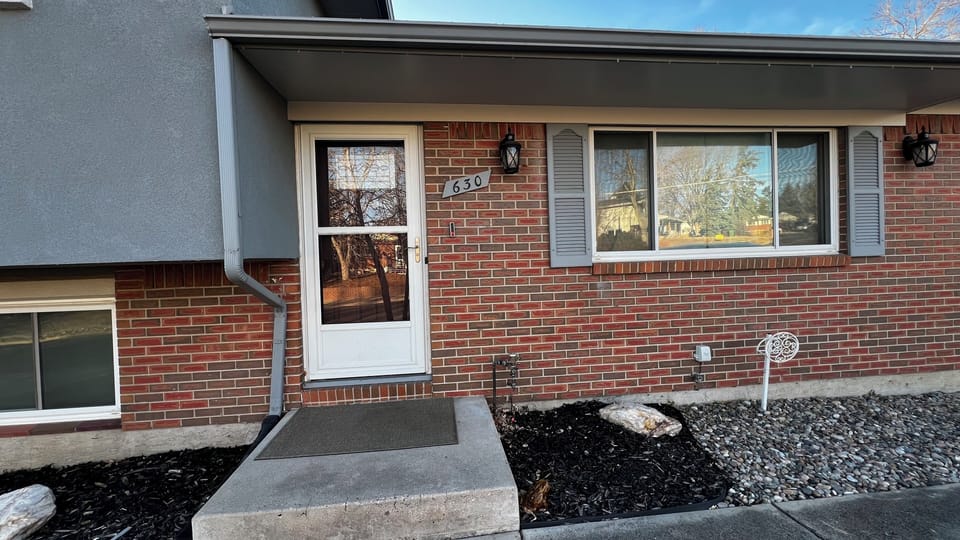 Front entrance with well-lit, keyless entry for easy and secure self-check-in.