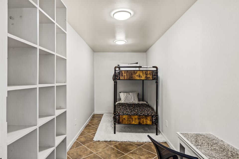 Send the kids to their own bunk room and keep the king suite