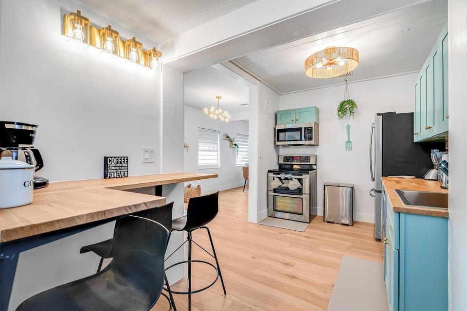 Bright open kitchen with modern finishes
