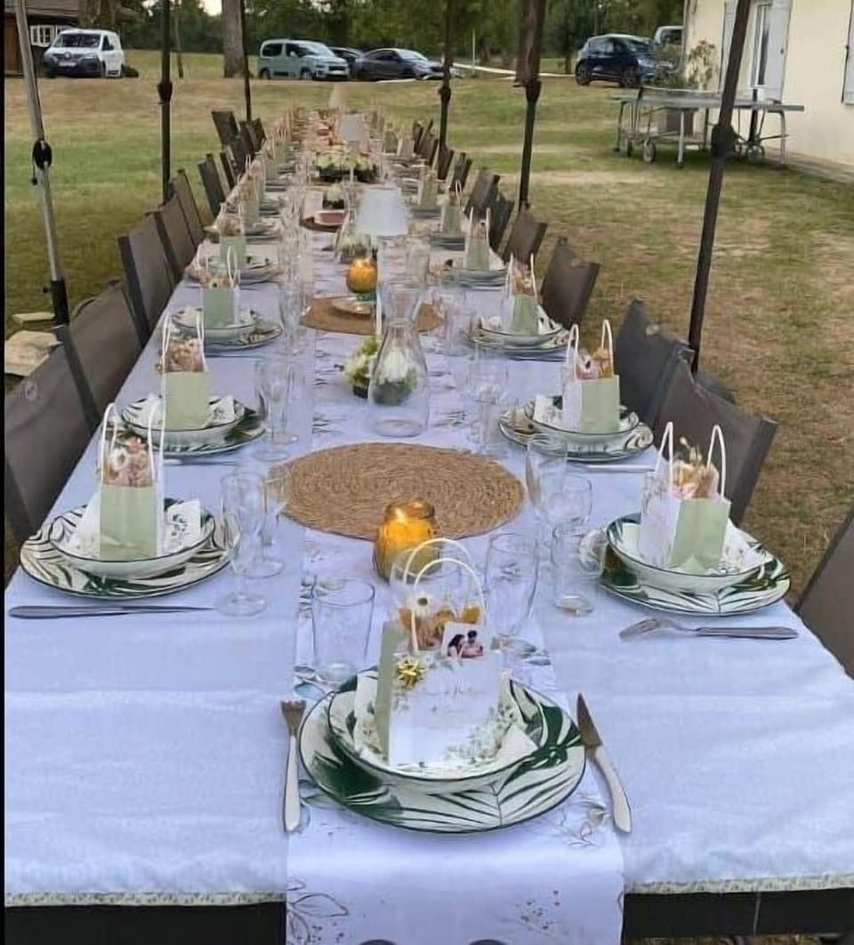 Outdoor banquet area