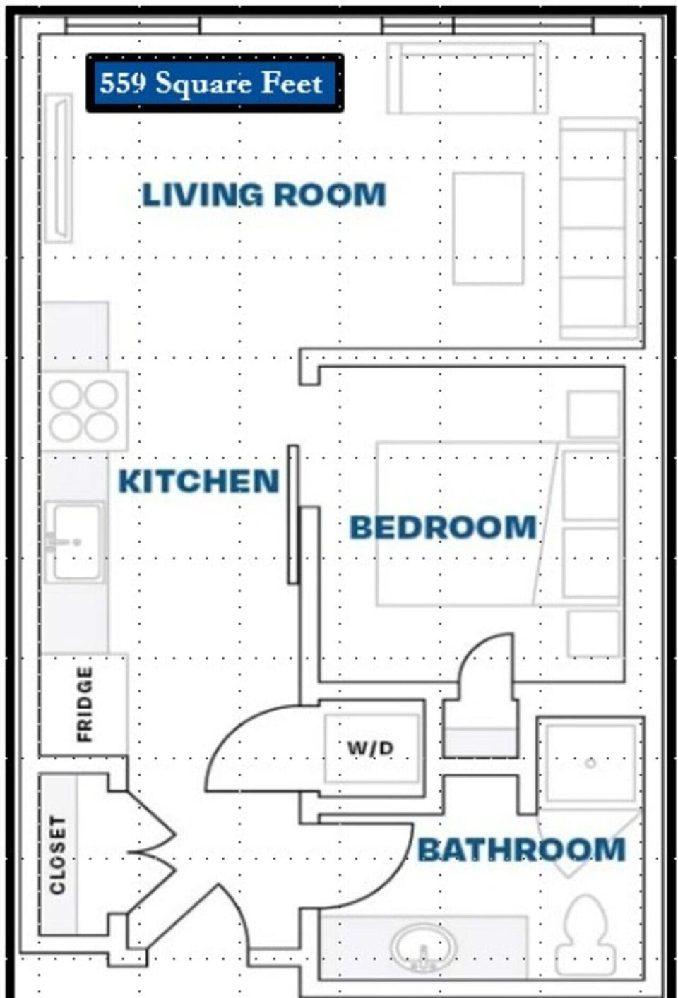 559 Square Feet