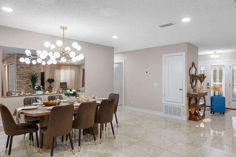 Perfect spot for hosting dinners, game nights, or holiday feasts.