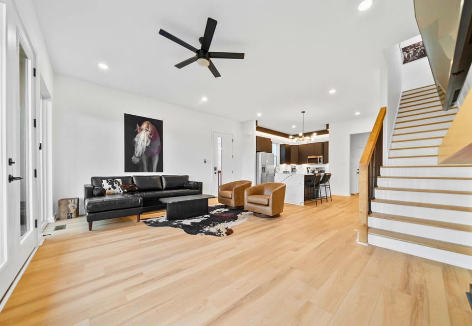 This open layout allows the living space to flow naturally into the rest of the home.