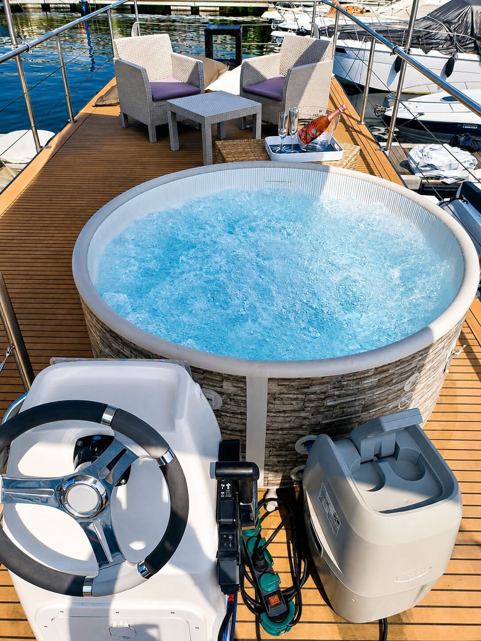 Outdoor spa tub
