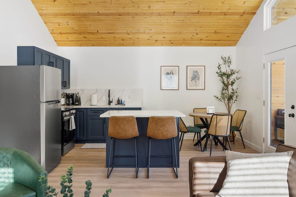 Cook up your favorites with modern appliances and all the essentials at your fingertips.