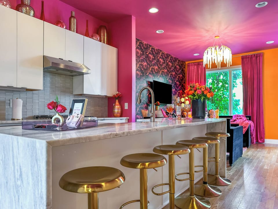 Kitchen – Second Floor: Fully equipped with modern appliances and island bar