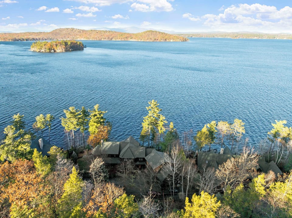Expansive shoreline and crystal-clear waters of Lake Winnipesaukee