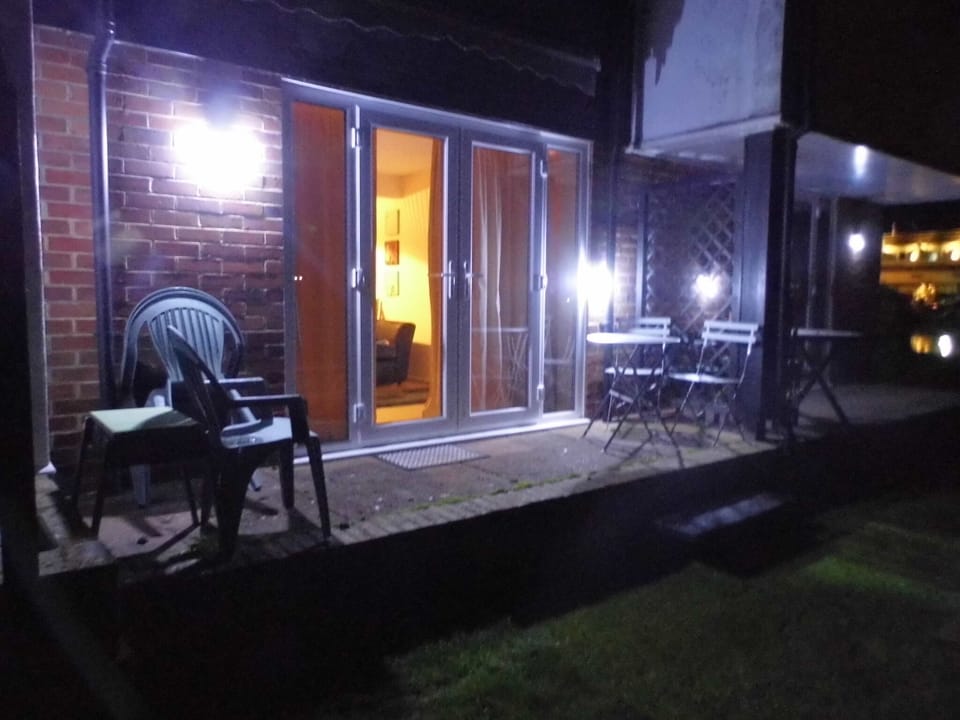 and solar powered patio lighting for an evening sourie.