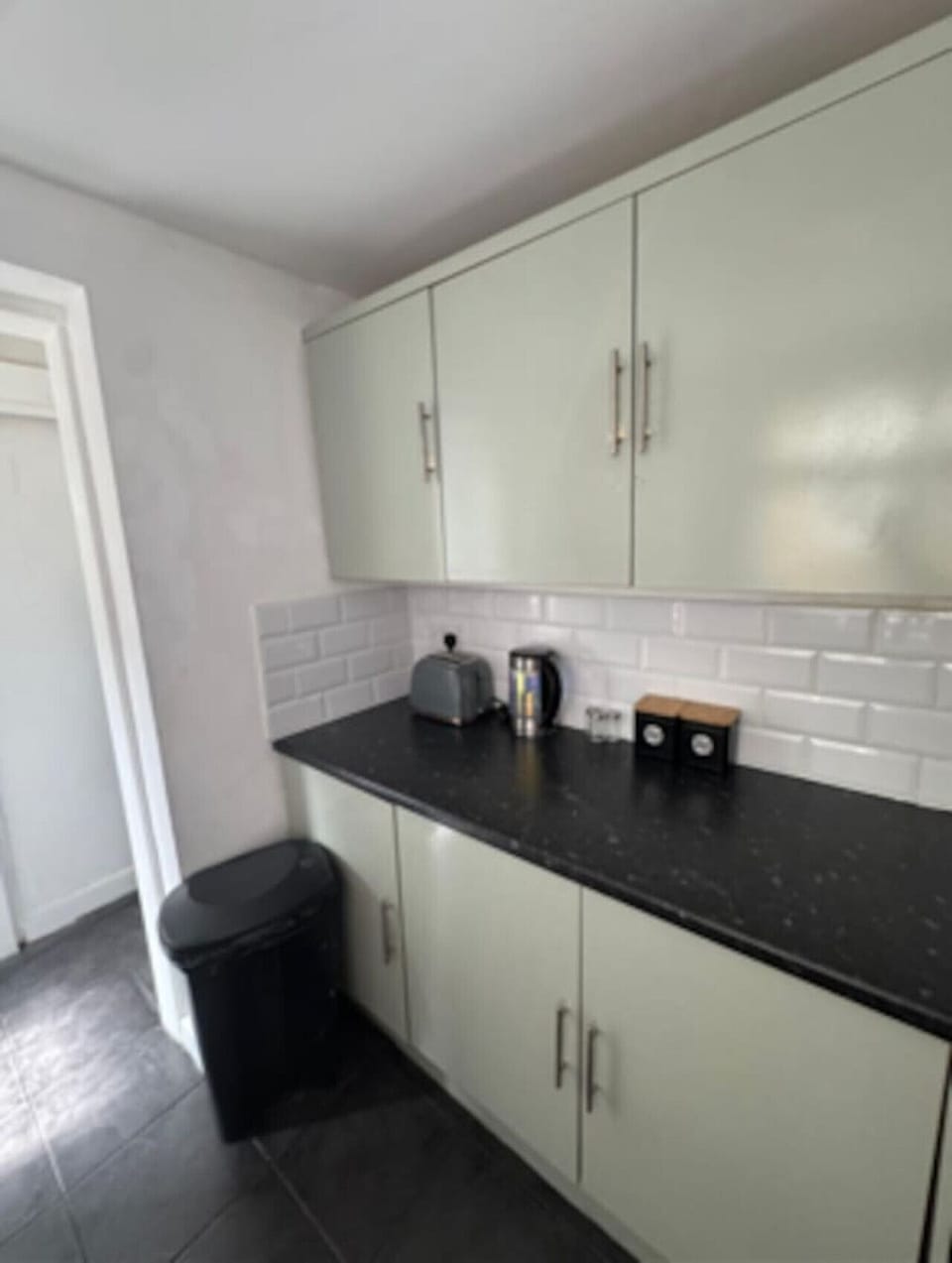 Additional view of kitchen with kettle and toaster