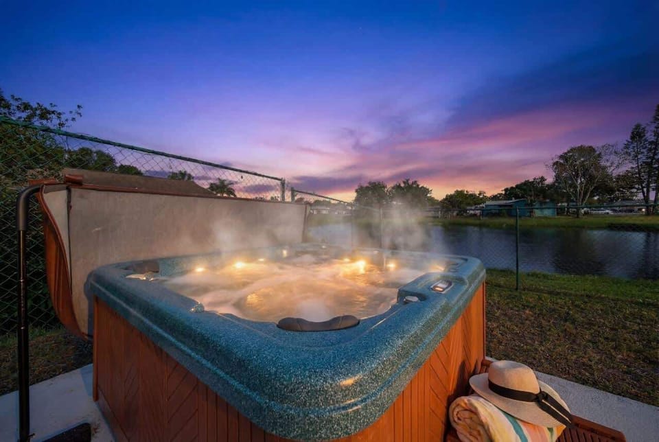 Enjoy hot tubbing over the lake, under the stars. Laughter, memories, family fun, all vacation long! 